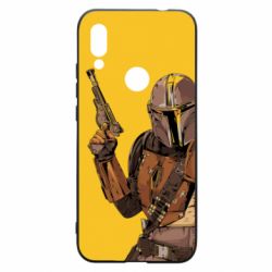 Чохол для Xiaomi Redmi 7 The Mandalorian  background yellow - PrintSalon