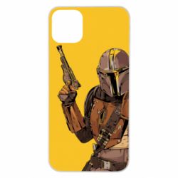 Чохол для iPhone 11 Pro Max The Mandalorian  background yellow - PrintSalon