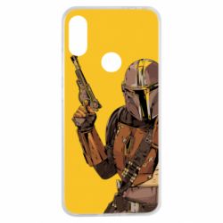 Чохол для Xiaomi Redmi Note 7 The Mandalorian  background yellow - PrintSalon
