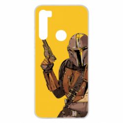 Чохол для Xiaomi Redmi Note 8 The Mandalorian  background yellow - PrintSalon