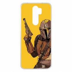 Чохол для Xiaomi Redmi Note 8 Pro The Mandalorian  background yellow - PrintSalon