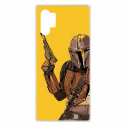 Чохол для Samsung Note 10 Plus The Mandalorian  background yellow - PrintSalon