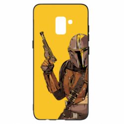 Чохол для Samsung A8+ 2018 The Mandalorian  background yellow - PrintSalon