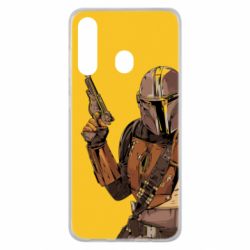 Чохол для Samsung M40 The Mandalorian  background yellow - PrintSalon