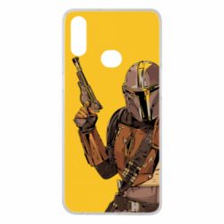 Чохол для Samsung A10s The Mandalorian  background yellow - PrintSalon