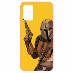 Чохол для Samsung A02s/M02s The Mandalorian  background yellow - PrintSalon