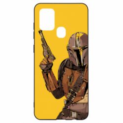 Чохол для Samsung A21s The Mandalorian  background yellow - PrintSalon