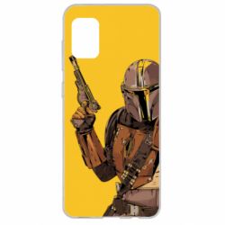 Чохол для Samsung A31 The Mandalorian  background yellow - PrintSalon