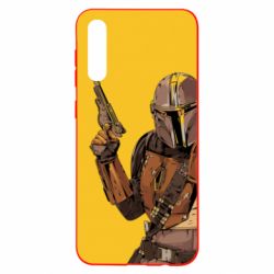 Чохол для Samsung A50 The Mandalorian  background yellow - PrintSalon