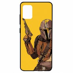 Чохол для Samsung A51 The Mandalorian  background yellow - PrintSalon