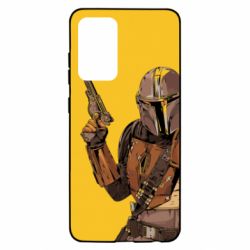 Чохол для Samsung A52 5G The Mandalorian  background yellow - PrintSalon