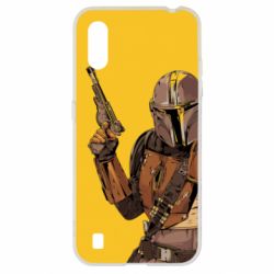 Чехол для Samsung A01/M01 The Mandalorian background yellow
