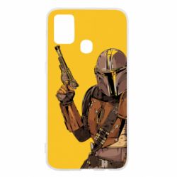 Чохол для Samsung M31 The Mandalorian  background yellow - PrintSalon