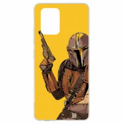 Чохол для Samsung S10 Lite The Mandalorian  background yellow - PrintSalon