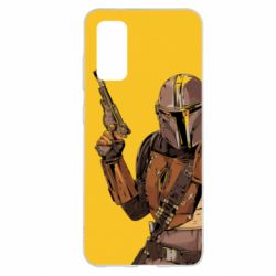 Чохол для Samsung S20 The Mandalorian  background yellow - PrintSalon