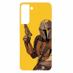 Чохол для Samsung S21 The Mandalorian  background yellow - PrintSalon