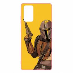Чохол для Samsung Note 20 The Mandalorian  background yellow - PrintSalon