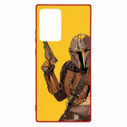 Чохол для Samsung Note 20 Ultra The Mandalorian  background yellow - PrintSalon