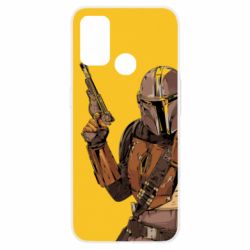 Чохол для Oppo A53 / A32 / A33The Mandalorian  background yellow - PrintSalon