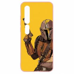 Чохол для Xiaomi Mi10 / 10 Pro The Mandalorian  background yellow - PrintSalon