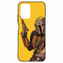 Чохол для Xiaomi Redmi Note 10 The Mandalorian  background yellow - PrintSalon