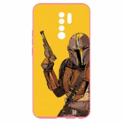 Чохол для Xiaomi Redmi 9 The Mandalorian  background yellow - PrintSalon