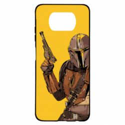 Чохол для Xiaomi Poco X3 The Mandalorian  background yellow - PrintSalon