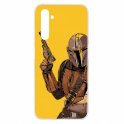 Чохол для Realme 6 The Mandalorian  background yellow - PrintSalon