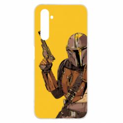 Чохол для Realme 6 Pro The Mandalorian  background yellow - PrintSalon