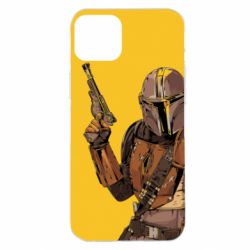 Чохол для iPhone 14 Plus The Mandalorian  background yellow - PrintSalon