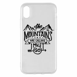 Чехол для iPhone X/Xs The mountains are calling must go - PrintSalon
