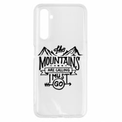 Чехол для Realme 6 The mountains are calling must go - PrintSalon