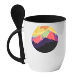 Чашка с ложкой The mountains Art - PrintSalon