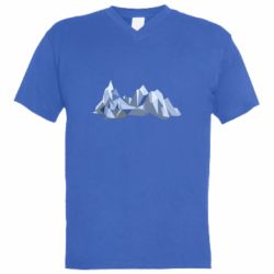 Мужская футболка  с V-образным вырезом The mountains - PrintSalon