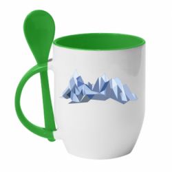 Чашка с ложкой The mountains - PrintSalon