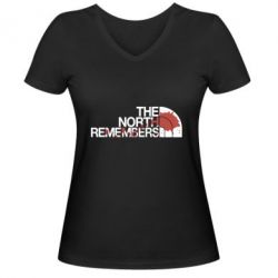 Женская футболка с V-образным вырезом The north remember - PrintSalon