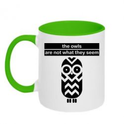 Чашка двокольорова The owls are not what they seem - PrintSalon