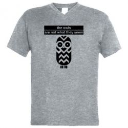 Чоловіча футболка з V-подібним вирізом The owls are not what they seem - PrintSalon