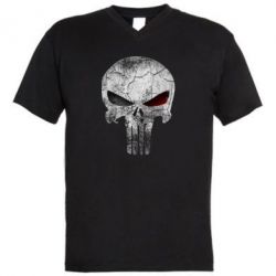 Чоловіча футболка з V-подібним вирізом The Punisher Logo - PrintSalon