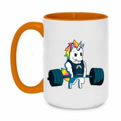 Чашка двухцветная 420ml The unicorn is rocking - PrintSalon