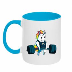 Чашка двухцветная 320ml The unicorn is rocking - PrintSalon