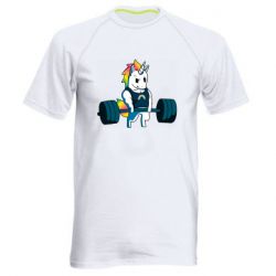 Мужская футболка для спорта The unicorn is rocking - PrintSalon