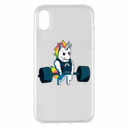 Чехол для iPhone X/Xs The unicorn is rocking - PrintSalon