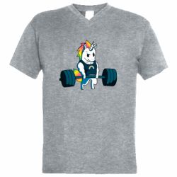 Мужская футболка  с V-образным вырезом The unicorn is rocking - PrintSalon
