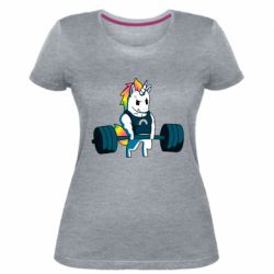 Женская премиум футболка The unicorn is rocking - PrintSalon
