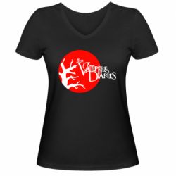 Женская футболка с V-образным вырезом The Vampire Diaries - PrintSalon