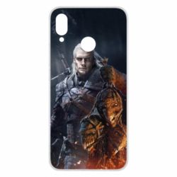 Чехол для Huawei P Smart Plus 2018 The witcher and witches head - PrintSalon