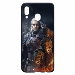 Чехол для Samsung A30 The witcher and witches head - PrintSalon