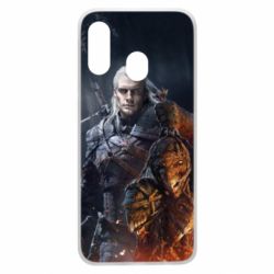 Чехол для Samsung A40 The witcher and witches head - PrintSalon