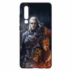 Чехол для Huawei P30 The witcher and witches head - PrintSalon